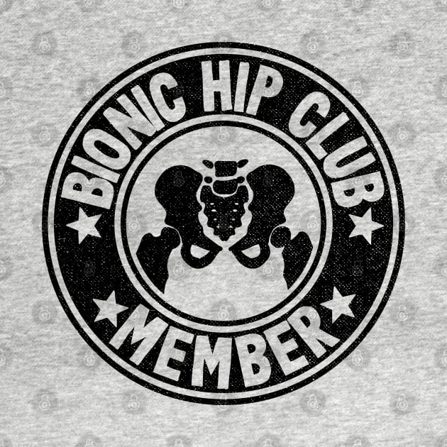 Bionic Hip Club Hip Replacement Surgery Recovery Logo by Kuehni